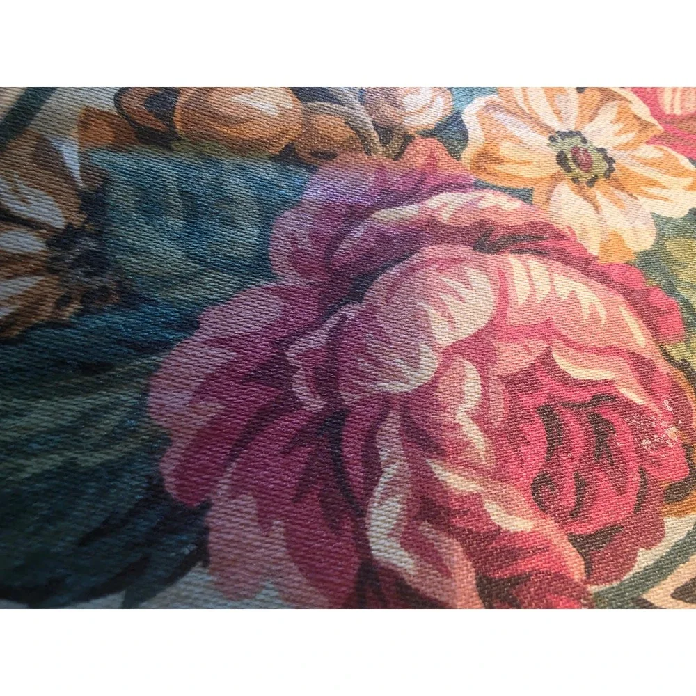 Fabricut Stanley King Studio Floral Stripe Tablecloth FrencCountry Teflon 102x55 - Picture 3 of 5